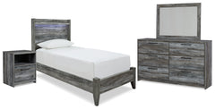 Best Deals Furniture - Ashley Furniture - Baystorm Twin Panel Bed, Dresser, Mirror and Nightstand - Twin Panel Bed, Dresser, Mirror and Nightstand - B221B61
