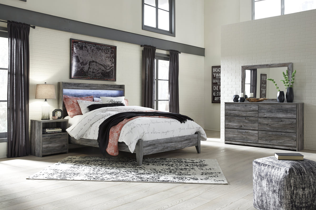 Best Deals Furniture - Ashley Furniture - Baystorm Queen Panel Bed, Dresser, Mirror and Nightstand - Queen Panel Bed, Dresser, Mirror and Nightstand - B221B17