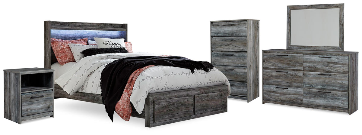 Best Deals Furniture - Ashley Furniture - Baystorm Queen Panel Storage Bed, Dresser, Mirror, Chest and Nightstand - Queen Panel Storage Bed, Dresser, Mirror, Chest and Nightstand - B221B104