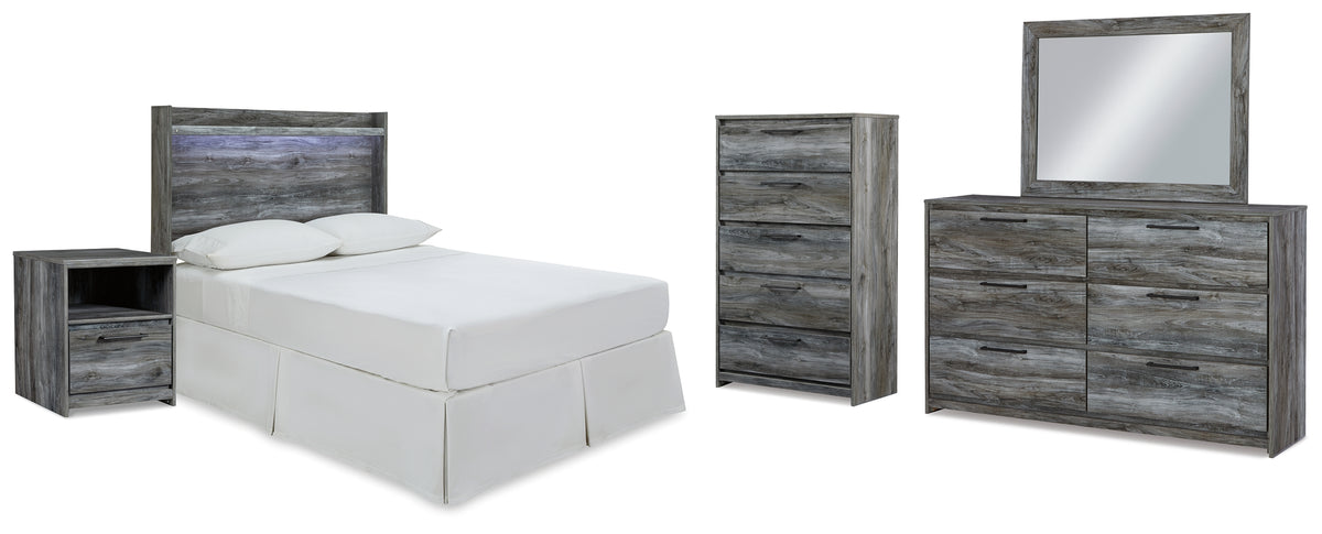 Best Deals Furniture - Ashley Furniture - Baystorm Full Panel Headboard Bed. Dresser, Mirror, Chest and Nightstand - Full Panel Headboard Bed. Dresser, Mirror, Chest and Nightstand / Gray - B221B73