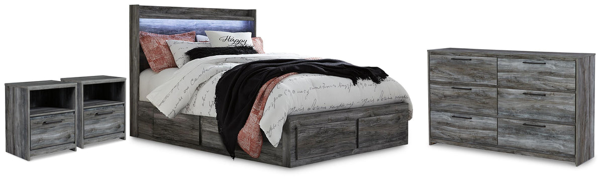 Best Deals Furniture - Ashley Furniture - Baystorm Queen Panel Bed with Storage, Dresser and 2 Nightstands - Queen Panel Bed with Storage, Dresser and 2 Nightstands - B221B103