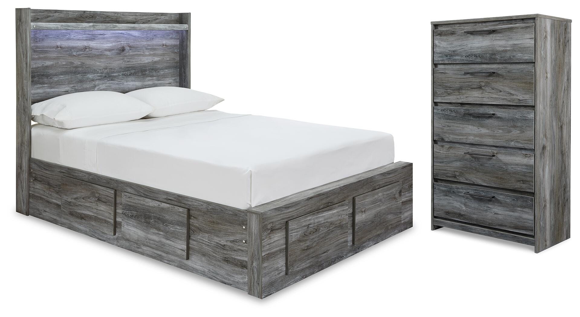 Best Deals Furniture - Ashley Furniture - Baystorm Full Storage Bed and Chest - Full Storage Bed and Chest - B221B79