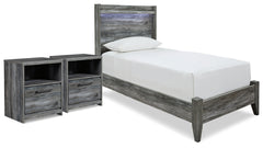 Best Deals Furniture - Ashley Furniture - Baystorm Twin Panel Bed and 2 Nightstands - Twin Panel Bed and 2 Nightstands - B221B94