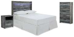 Best Deals Furniture - Ashley Furniture - Baystorm Full Panel Headboard, Chest and Nightstand - Full Panel Headboard, Chest and Nightstand / Gray - B221B60