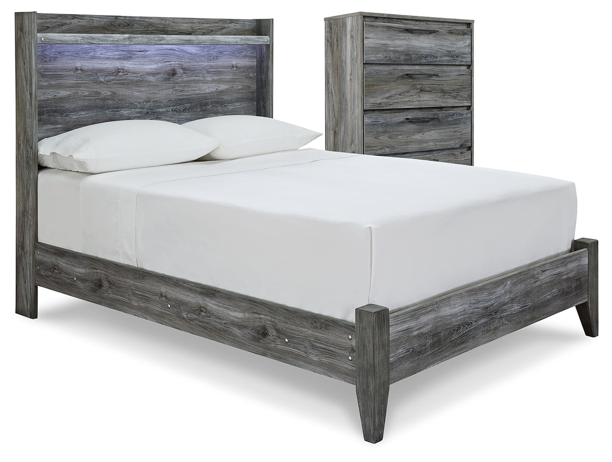 Best Deals Furniture - Ashley Furniture - Baystorm Full Panel Bed and Chest - Full Panel Bed and Chest / Gray - B221B50