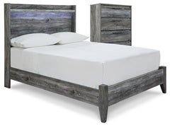 Best Deals Furniture - Ashley Furniture - Baystorm Full Panel Bed and Chest - Full Panel Bed and Chest / Gray - B221B50