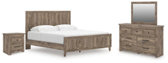 Best Deals Furniture - Ashley Furniture - Rusticott King Panel Bed, Dresser, Mirror and Nightstand - King Panel Bed, Dresser, Mirror and Nightstand - PCB2260B11
