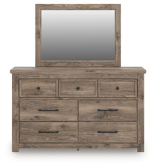 Rusticott King Poster Bed, Dresser, Mirror and Nightstand