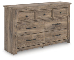 Rusticott King Poster Bed, Dresser and Nightstand