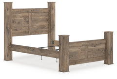 Best Deals Furniture - Ashley Furniture - Rusticott Queen Poster Bed - Queen Poster Bed - PCB2260B4