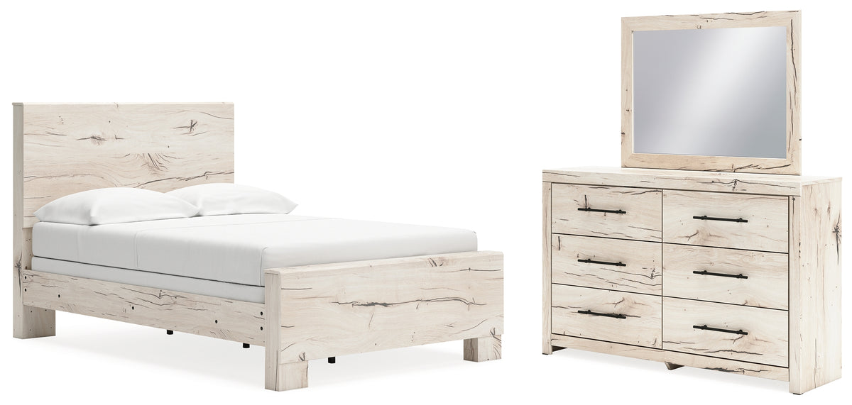 Best Deals Furniture - Ashley Furniture - Lawroy Full Panel Bed, Dresser and Mirror - Full Panel Bed, Dresser and Mirror - B2310B18