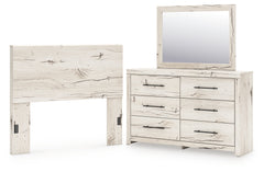 Best Deals Furniture - Ashley Furniture - Lawroy Full Panel Headboard, Dresser and Mirror - Full Panel Headboard, Dresser and Mirror / Light Natural - B2310B28