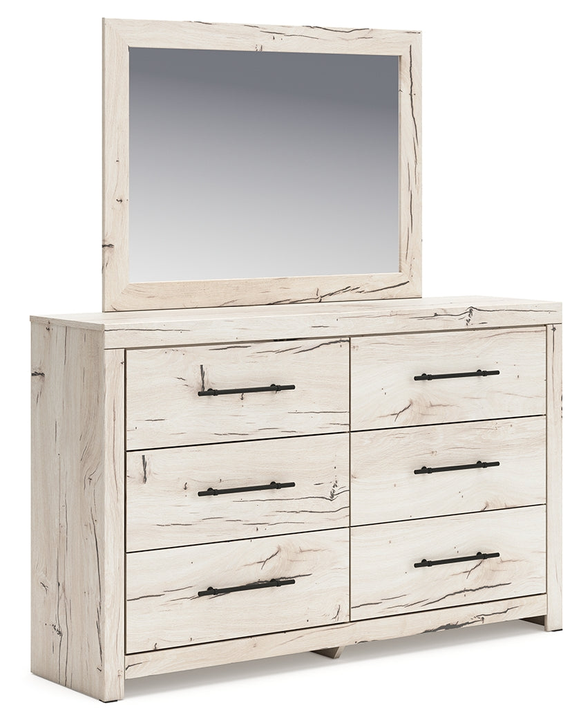 Best Deals Furniture - Ashley Furniture - Lawroy Dresser and Mirror - Dresser and Mirror / Light Natural - B2310B1