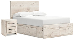 Best Deals Furniture - Ashley Furniture - Lawroy Full Storage Bed and Nightstand - Full Storage Bed and Nightstand / Light Natural - B2310B51