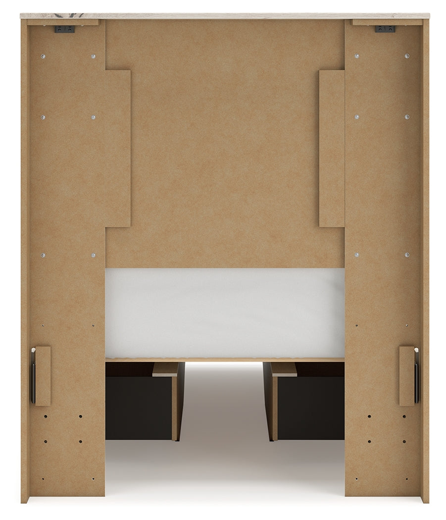 Lawroy Twin Panel Bed with Storage and Nightstand