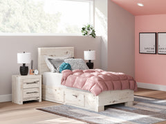 Best Deals Furniture - Ashley Furniture - Lawroy Twin Panel Bed with Storage - Twin Panel Bed with Storage / Light Natural - B2310B23