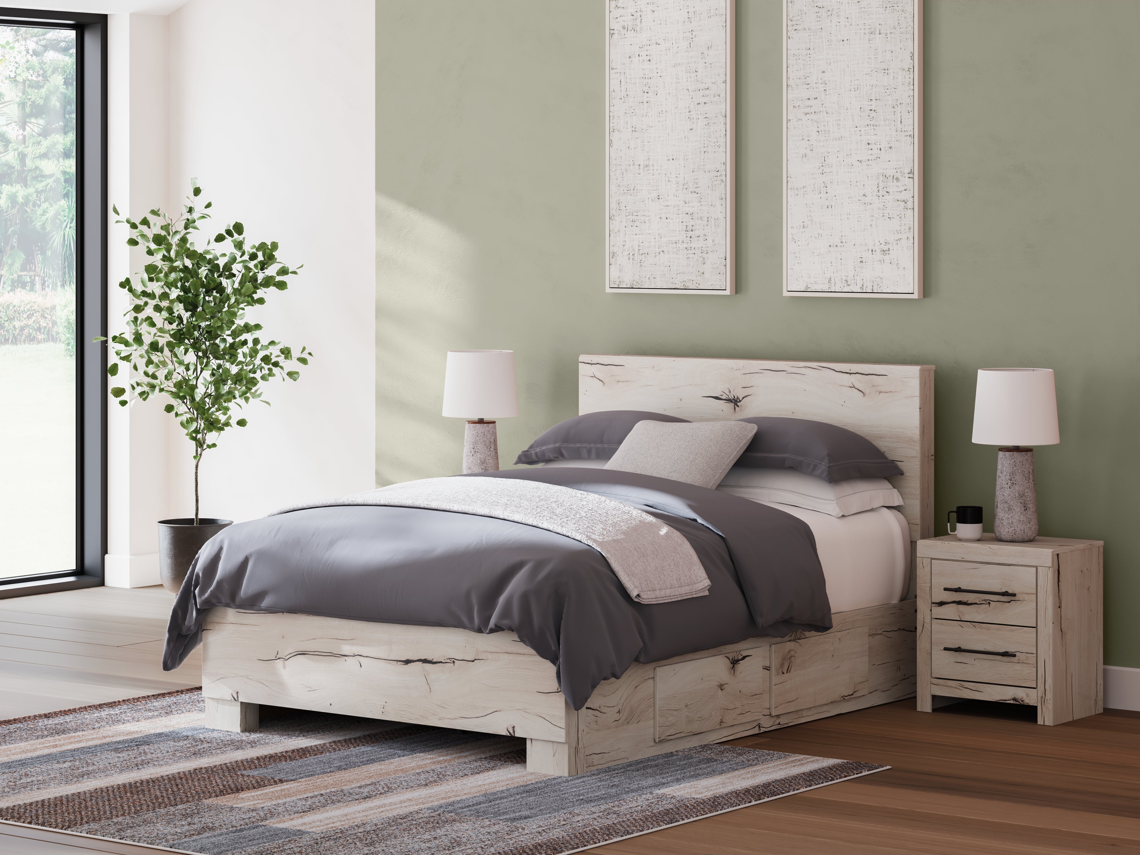 Best Deals Furniture - Ashley Furniture - Lawroy Full Panel Bed with Storage - Full Panel Bed with Storage - B2310B42