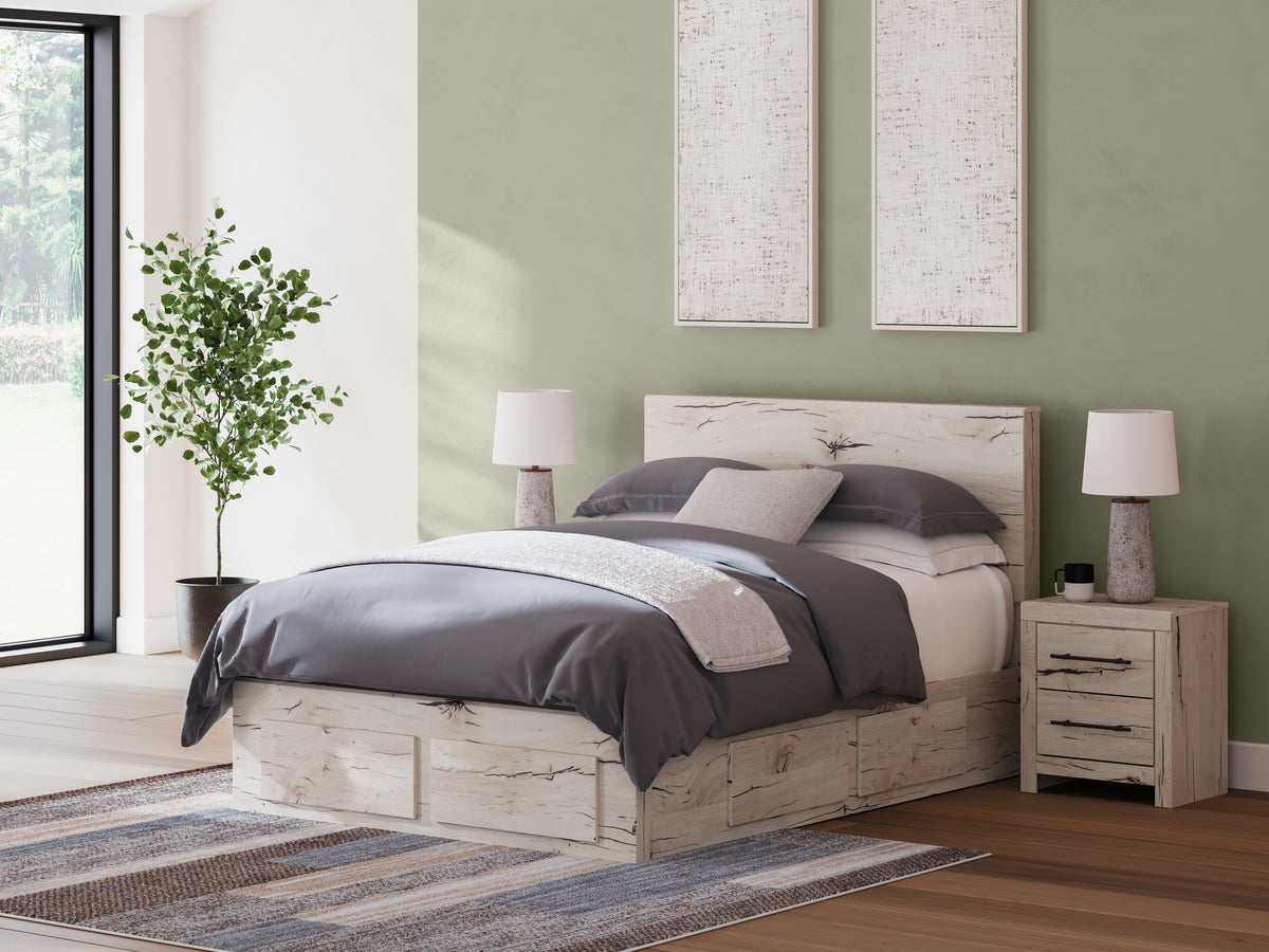 Best Deals Furniture - Ashley Furniture - Lawroy Queen Panel Storage Bed - Queen Panel Storage Bed / Light Natural - B2310B9