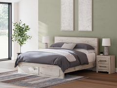 Best Deals Furniture - Ashley Furniture - Lawroy King Panel Storage Bed - King Panel Storage Bed / Light Natural - B2310B11