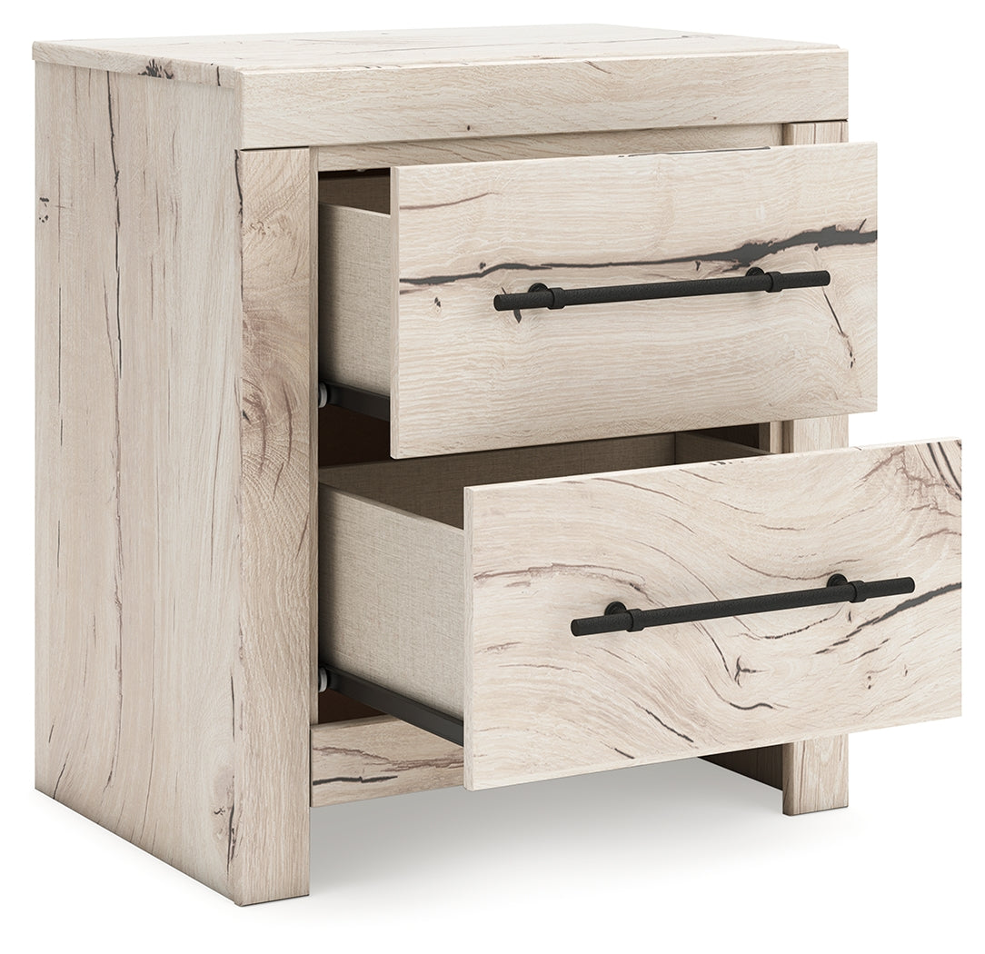 Lawroy Twin Panel Bed with Storage and Nightstand