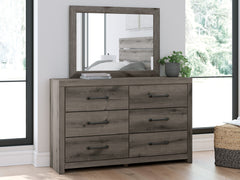 Best Deals Furniture - Ashley Furniture - Graystorm Dresser and Mirror - Dresser and Mirror / Brown Gray - PCB2405B1