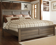 Best Deals Furniture - Ashley Furniture - Juararo California King Panel Bed - California King Panel Bed / Dark Brown - B251B14