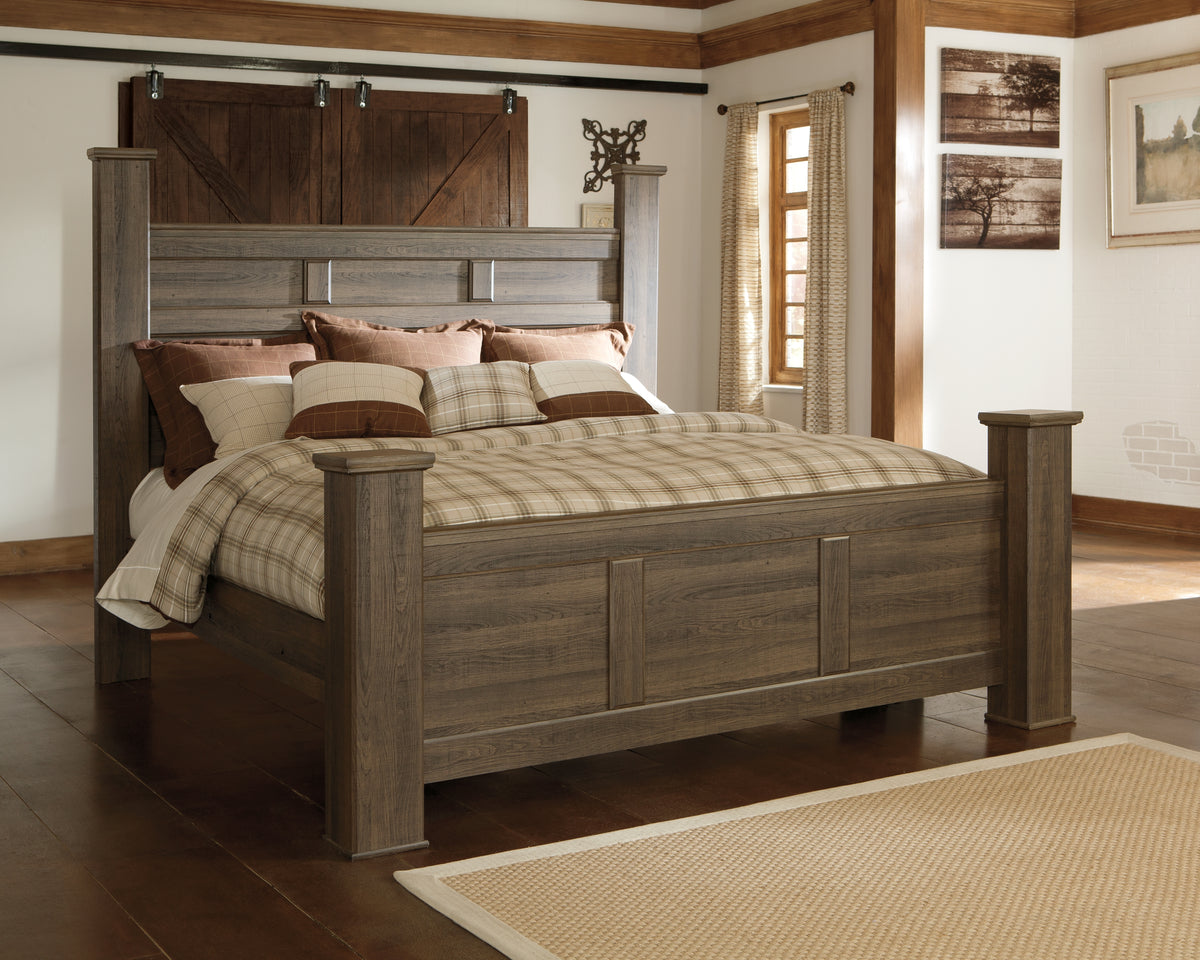Best Deals Furniture - Ashley Furniture - Juararo California King Poster Bed - California King Poster Bed - B251B12