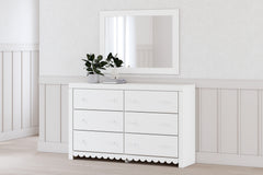 Best Deals Furniture - Ashley Furniture - Mollviney Dresser and Mirror - Dresser and Mirror / White - B2540B1