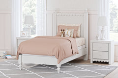 Best Deals Furniture - Ashley Furniture - Mollviney Twin Panel Bed - Twin Panel Bed / White - B2540B2