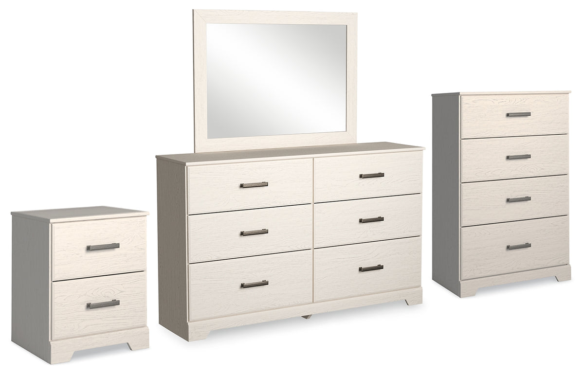 Best Deals Furniture - Ashley Furniture - Stelsie Dresser, Mirror, Chest and Nightstand - Dresser, Mirror, Chest and Nightstand - B2588B15
