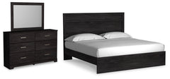 Best Deals Furniture - Ashley Furniture - Belachime King Panel Bed, Dresser and Mirror - King Panel Bed, Dresser and Mirror - B2589B13