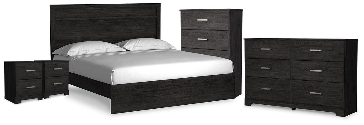 Best Deals Furniture - Ashley Furniture - Belachime King Panel Bed, Dresser, Chest and 2 Nightstands - King Panel Bed, Dresser, Chest and 2 Nightstands - B2589B14