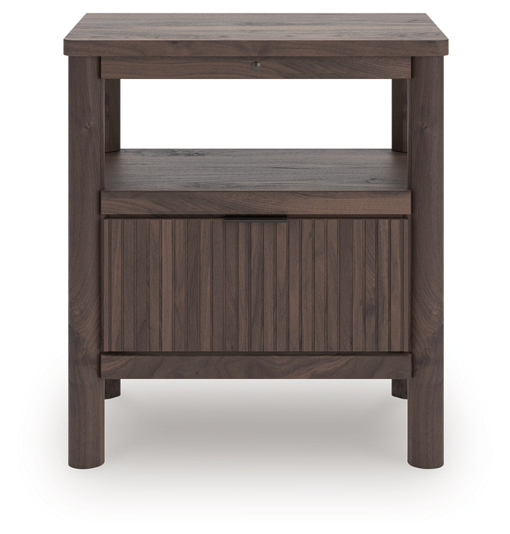 Best Deals Furniture - Ashley Furniture - Pamytta Nightstand - One Drawer Night Stand / Brown - PCB2614-91