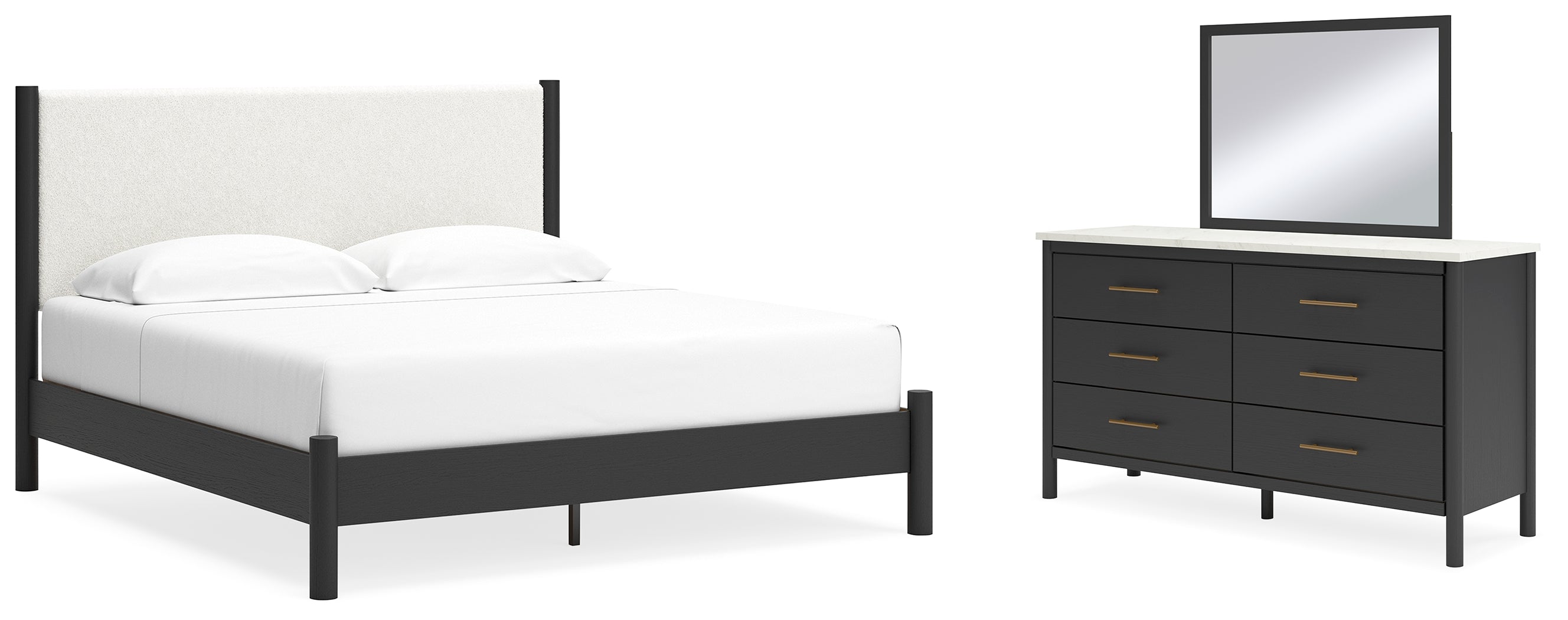 Cadmori King Upholstered Panel Bed