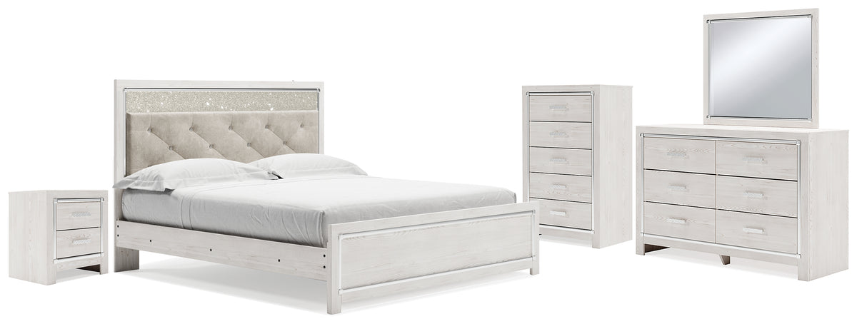 Best Deals Furniture - Ashley Furniture - Altyra King Panel Bed, Dresser, Mirror, Chest and Nightstand - King Panel Bed, Dresser, Mirror, Chest and Nightstand - B2640B59