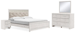 Best Deals Furniture - Ashley Furniture - Altyra King Upholstered Panel Bed, Dresser, Mirror, and Nightstand - King Upholstered Panel Bed, Dresser, Mirror, and Nightstand - B2640B34
