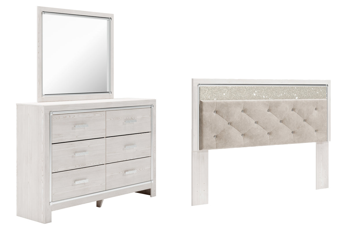 Best Deals Furniture - Ashley Furniture - Altyra King Panel Headboard, Dresser and Mirror - King Panel Headboard, Dresser and Mirror - B2640B54