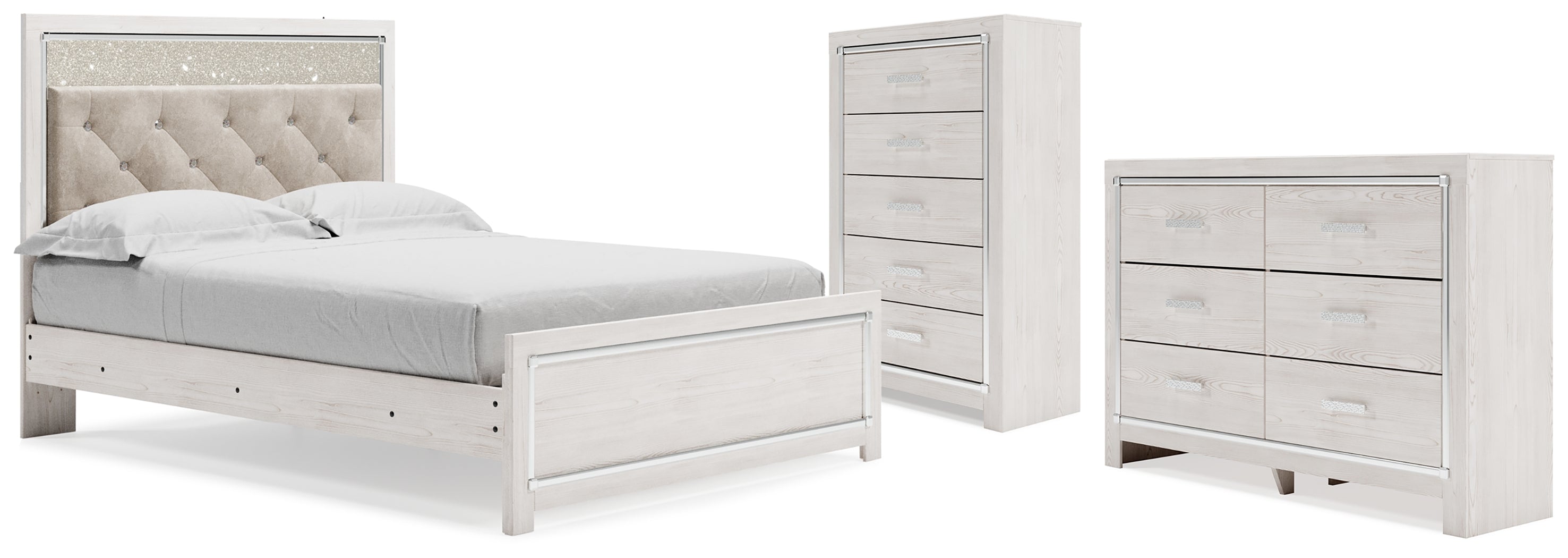 Best Deals Furniture - Ashley Furniture - Altyra Queen Panel Bed, Dresser and Chest - Queen Panel Bed, Dresser and Chest - B2640B73