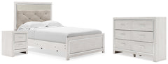 Best Deals Furniture - Ashley Furniture - Altyra Full Upholstered Panel Bed, Dresser and Nightstand - Full Upholstered Panel Bed, Dresser and Nightstand - B2640B63