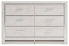 Altyra Full Upholstered Panel Bed, Dresser and Nightstand