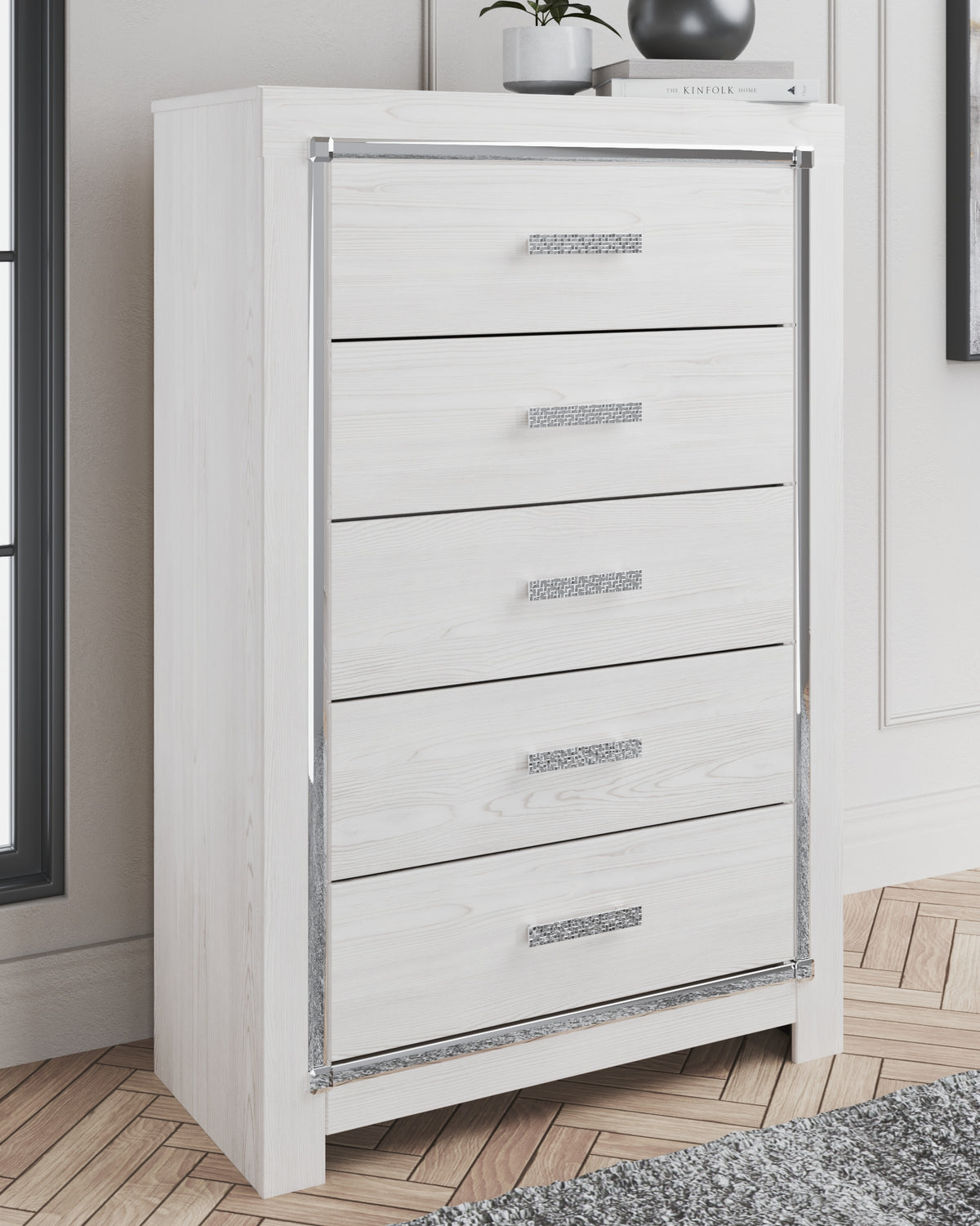 Best Deals Furniture - Ashley Furniture - Altyra Chest of Drawers - Five Drawer Chest / White - B2640-46
