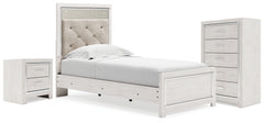Best Deals Furniture - Ashley Furniture - Altyra Twin Panel Bed, Chest and Nightstand - Twin Panel Bed, Chest and Nightstand - B2640B60