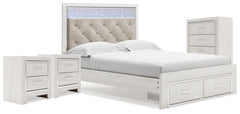 Best Deals Furniture - Ashley Furniture - Altyra Queen Storage Bed, Chest and 2 Nightstands - Queen Storage Bed, Chest and 2 Nightstands - B2640B68