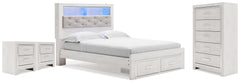 Best Deals Furniture - Ashley Furniture - Altyra Queen Bookcase Storage Bed, Chest and 2 Nightstands - Queen Bookcase Storage Bed, Chest and 2 Nightstands - B2640B82