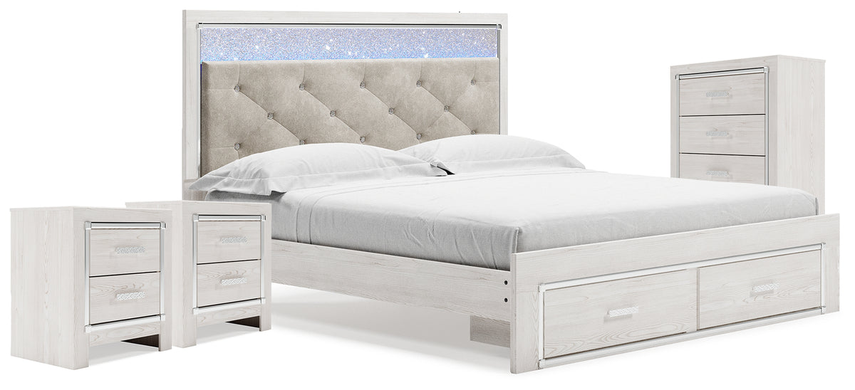 Best Deals Furniture - Ashley Furniture - Altyra King Storage Bed, Chest and 2 Nightstands - King Storage Bed, Chest and 2 Nightstands - B2640B67