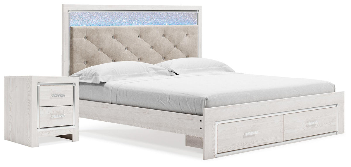 Best Deals Furniture - Ashley Furniture - Altyra King Storage Panel Bed and Nightstand - King Storage Panel Bed and Nightstand - B2640B80