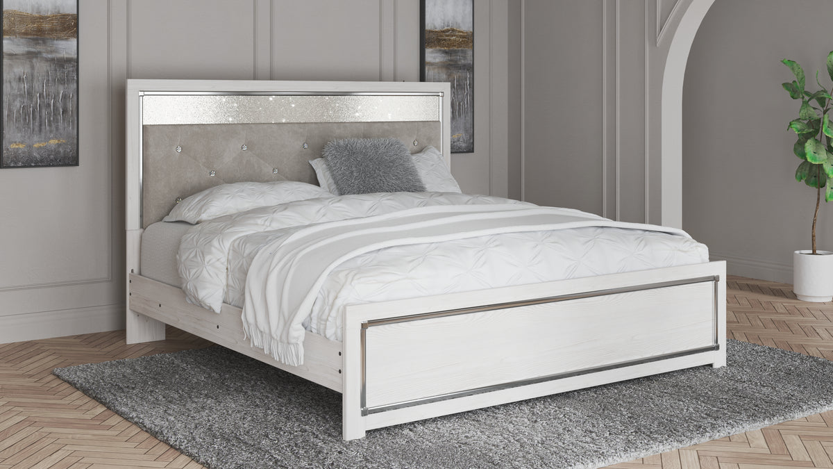 Best Deals Furniture - Ashley Furniture - Altyra King Panel Bed - King Panel Bed / White - B2640B3
