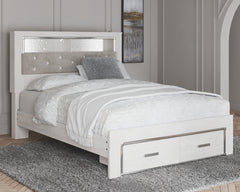 Best Deals Furniture - Ashley Furniture - Altyra Queen Upholstered Bookcase Bed with Storage - Queen Upholstered Bookcase Bed with Storage / White - B2640B19