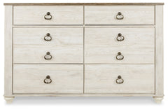 Willowton Queen Sleigh Bed, Dresser and Chest