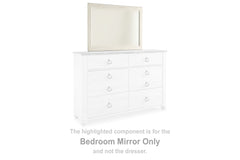 Best Deals Furniture - Ashley Furniture - Willowton Bedroom Mirror - Bedroom Mirror / Whitewash - B267-36